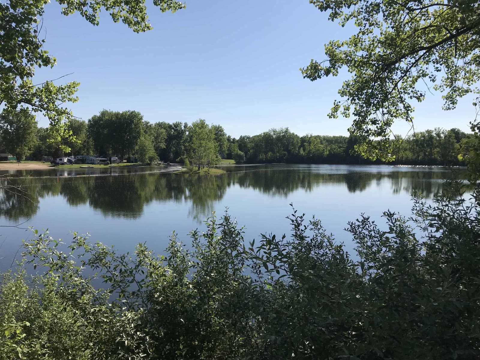 One of Krystal Lake's three private spring-fed lakes